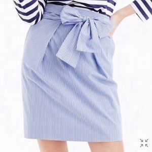 J. Crew Striped Skirt with Bow